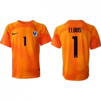 Frankrike Hugo Lloris #1 Målvakt Hemmakläder VM 2022 Kortärmad
